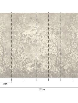living walls Fototapete THE WALL III Dschungel-Tapete Motivtapete Baum Tiere, glatt, matt, (1 St), Vliestapete floral für Schlafzimmer Küche Wohnzimmer Dschungel Design