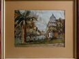 Antike Malerei Top-Aquarell CARLO MONTESI (1920), Belebte Via Veneto in Rom um 1950! in 10779