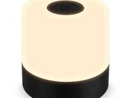 B.K.Licht Außen-Tischleuchte BK_TL1588 Akku LED Tischlampe, 3-Stufen Touchdimmer, mit USB, Dimmfunktion, LED fest integriert, Extra-Warmweiß, 2.700 K, 150 Lm, 2W, integrierte Batterie, IP44, 7xx7 cm, Schwarz