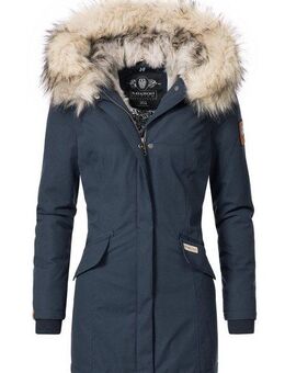 Navahoo Wintermantel Cristal stylischer Damen Winterparka mit Kunstfell-Kapuze