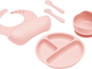 Fillikid Kindergeschirr-Set Silikonset (4-tlg), 1 Personen, Silikon, inkluisve Lätzchen