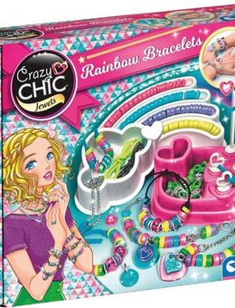 Clementoni® Kreativset Crazy Chic, Trendige Perlenarmbänder, (Set), Auch als Geschenk verwendbar, Made in Europe