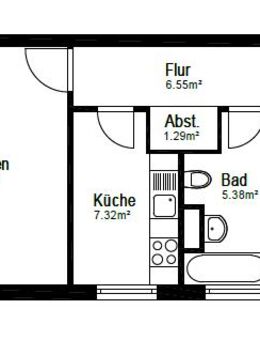 2-Zimmer-Wohnung, mit Balkom, mit Einbauküche und tollem Ausblick in Röthenbach an der Pegnitz - Röthenbach (Pegnitz)