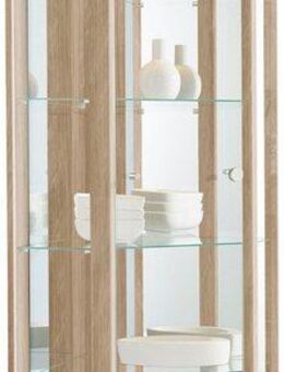 fif möbel Eckvitrine TRIO Höhe ca. 172 cm, ink. Beleuchtung Eckvitrine/Glasvitrine 1x Glastür, perfekt für Sammler, Sammlervitrine