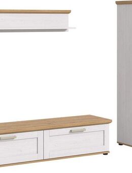 Home affaire Wohnwand Cosenza, (Set, 3-St), Cosenza, Breite: 336 cm, Vitrine, Lowboard, Wandboard