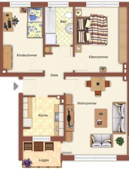 Helle und moderne 3 Zimmer-Erdgeschoss-Wohnung mit Balkon in MG Rheindahlen - Mönchengladbach