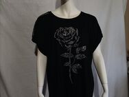 M&V, Damen T-Shirt, Schwarz mit Glitzer, Gr XL, NEU - Langenselbold