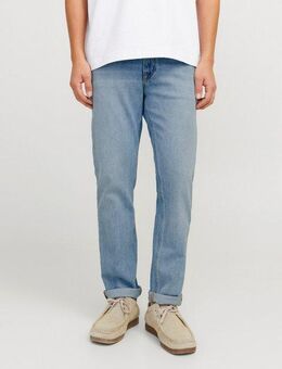 Jack & Jones Regular-fit-Jeans JJICLARK im Used-Look, Stretchkomfort und niedrige Leibhöhe mit Abriebeffekten