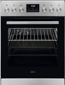 AEG Elektro-Standherd CCB54490BM, mit Teilauszug, Gleichmäßiges Garen auf 3 Ebenen mit 8 Programmen,inkl. Zubehör, Timer