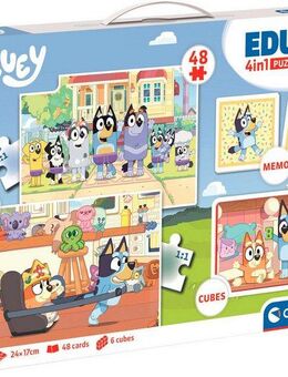 Clementoni® Puzzle Edukit, 4n1, Bluey, 78 Puzzleteile, Made in Europe