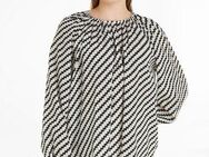 Tommy Hilfiger Blusentop ZIGZAG GATHERED BLOUSE LS mit Logopatch