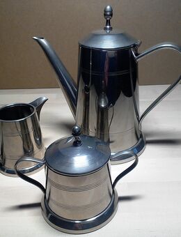 Kaffeeservice, Metall, BMF, Kaffeekanne, Milchgießer, Zuckerdose - Limbach-Oberfrohna