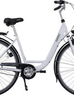 HAWK Bikes Cityrad City Wave Premium White, 3 Gang Shimano Nexus Schaltwerk, für Damen und Herren