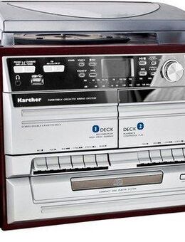 Karcher KA 320 Stereoanlage (AM-Tuner, FM-Tuner, 4 W, CD-Player, USB Anschluss, MP3-Wiedergabe, Line-Out, Kopfhörerausgang)