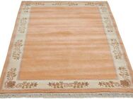 LUXOR living Wollteppich Adour, rechteckig, Höhe: 18 mm, reine Wolle, handgeknüpft, mit Bordüre und Fransen, Wohnzimmer