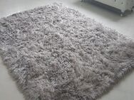 XXL Teppich Shaggy mit Lurex Glitzer-Garn grau silber 160x230 NEU - Gammertingen