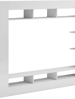 OTTO home Wohnwand SPEED, TV-Wand, hochglanz lackiert,ideal für TV-Geräte bis zu 65 Zoll, (1-St), Made in Italy, B/T/H: 216×30,4×158,6 cm, mit ca. 12 offenen Fächern