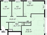 Neuwertige, moderne 4-Raum-Erdschosswohnung, 98 qm, mit großer Terrasse, in Borkheide zu vermieten - Borkheide