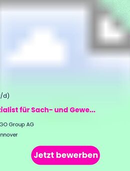 Spezialist (m/w/d) für Sach- und Gewerbeversicherung - Hannover