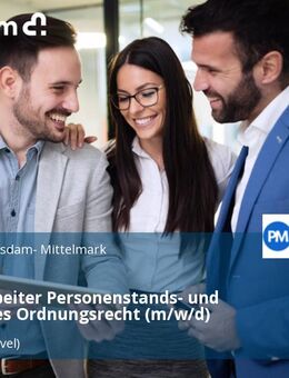 Sachbearbeiter Personenstands- und besonderes Ordnungsrecht (m/w/d) - Werder (Havel)
