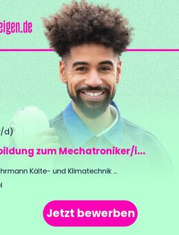 Ausbildung zum Mechatroniker/in für Kältetechnik (m/w/d) - Kiel