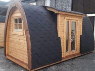 Camping POD Glamping isoliert L480 B240cm Kiefer Seiteneingang - Rietberg