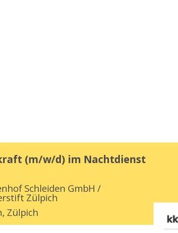 Pflegefachkraft (m/w/d) im Nachtdienst - Schleiden