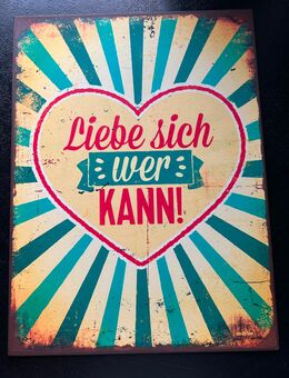 Metallschild - mit Spruch Liebe Retro - Papenburg