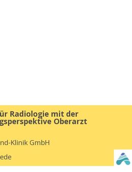 Facharzt* für Radiologie mit der Entwicklungsperspektive Oberarzt - Westerstede