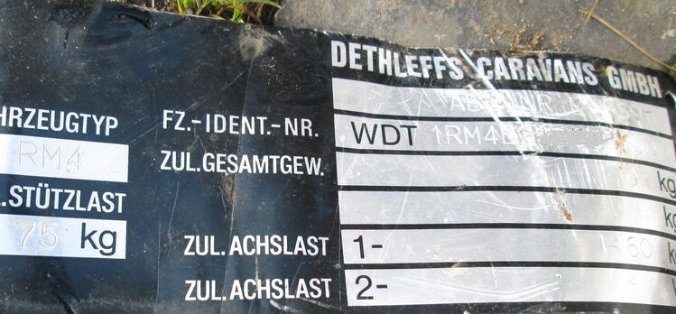 Alko Delta Wohnwagenachse DELTA SIN12-2 1200kg gebr. zB Dethleffs Beduin RN5 / RM4 (6 8282 40132) ca 188cm - Schotten Zentrum