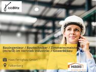 Bauingenieur / Bautechniker / Zimmerermeister (m/w/d) im Vertrieb Industrie- / Gewerbebau - Falkenberg (Regierungsbezirk Niederbayern)