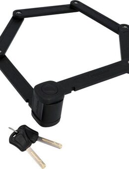 FISCHER Fahrrad Faltschloss FISCHER Faltschloss inkl. Halterung (Packung, 4-tlg., mit Halterung)