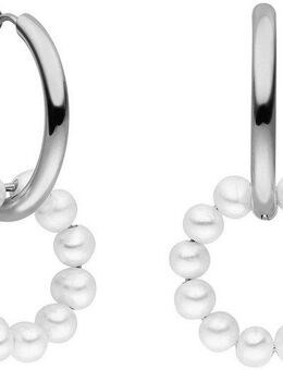 Purelei Paar Creolen Schmuck Geschenk Honu Ohrringe, mit Süßwasserzuchtperle - Einhänger abnehmbar