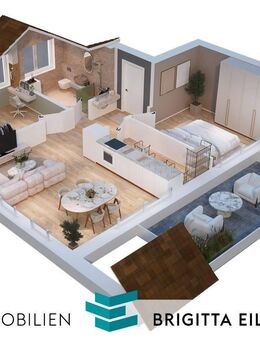 Hochwertiger Neubau mit Wohlfühlcharakter in Achim: 3-Zimmer-Wohnung mit Süd-Loggia - Achim