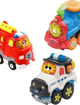 Vtech® Spielzeug-Auto Tut Tut Baby Flitzer, 3er-Set Feuerwehr, Lokomotive, Polizei