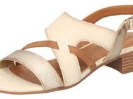 Mustang Shoes Sandalette, Sandalette, Festtagsschuh mit Metallic-Einsätzen