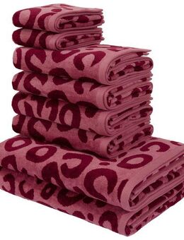 my home Handtuch Set Anna Leopardmuster, 8-tlg Handtuch-Set, 100% Baumwolle, Frottiervelours (Set, 8-St), Duschtücher, Handtücher und Gästetücher, weich, saugstark, modern, Leo
