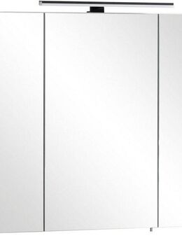 Schildmeyer Badezimmerspiegelschrank Malte Breite 80,0 cm Mit LED-Leuchte und Schalterbox, Scharniere mit Softclose-Funktion