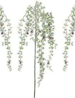 Winterliche Kunstpflanze Weihnachtsdeko Zeder, Creativ deco, Höhe 132 cm, Hängezweig im 3er Set, in geeister Optik