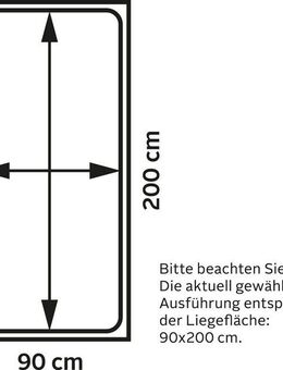 priess Bett Husum Schlafzimmer Jugendzimmer Rahmenbett, mit Komforthöhe verschiedene Ausführungen hochwertige Premium Qualität