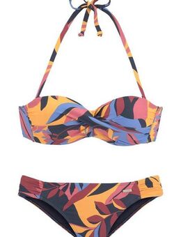 Sunseeker Bügel-Bandeau-Bikini Allis mit Blätterdruck