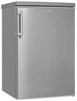 exquisit Kühlschrank KS16-V-H-040E inoxlook, 85,5 cm hoch, 55 cm breit, 127 L Volumen