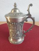 Zinnkrug mit Deckel, Zinnbecher WMF Zinn Carl Spitzweg in 70329