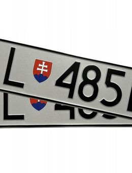 Autokennzeichen KFZ Kennzeichen für Sammler oder Showzwecke original geprägt Slowakei Set 5673 - Wuppertal