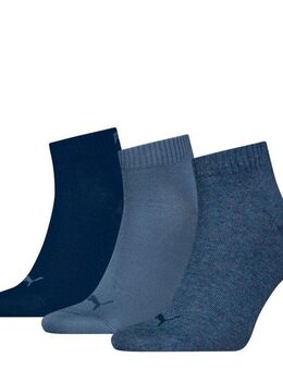 PUMA Kurzsocken (3-Paar) Atmungsaktiv, Rippenbündchen, weiche Baumwollmischung