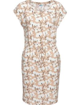 Beachtime Jerseykleid mit Blumenmuster und Taschen, Sommerkleid aus Baumwoll-Mix