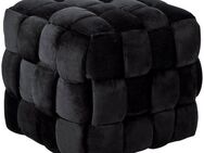Jahnke Hocker WEB ART S, Hocker, Couchtisch, Beistelltisch gepolstert in edler Flechtoptik