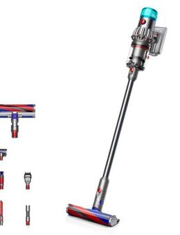 DYSON Akku-Hand-und Stielstaubsauger V12™ Origin, 150 Airwatt, Haarentwirrungstechnologie, 500 W, beutellos, Anti-Kratz Bürste, kein Saugkraftverlust, LCD-Display