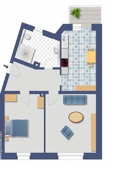 Einzigartige Gelegenheit- Steuern sparen 55% Denkmal Afa- 2 Zi Balkonwhg. in historischem Neugotik Ensemble in Bestlage Sanderau, WG geeignet - Würzburg
