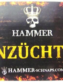 Hammer Likör - Partyaufkleber - Schriftzug mit Unzüchtig - Doberschütz